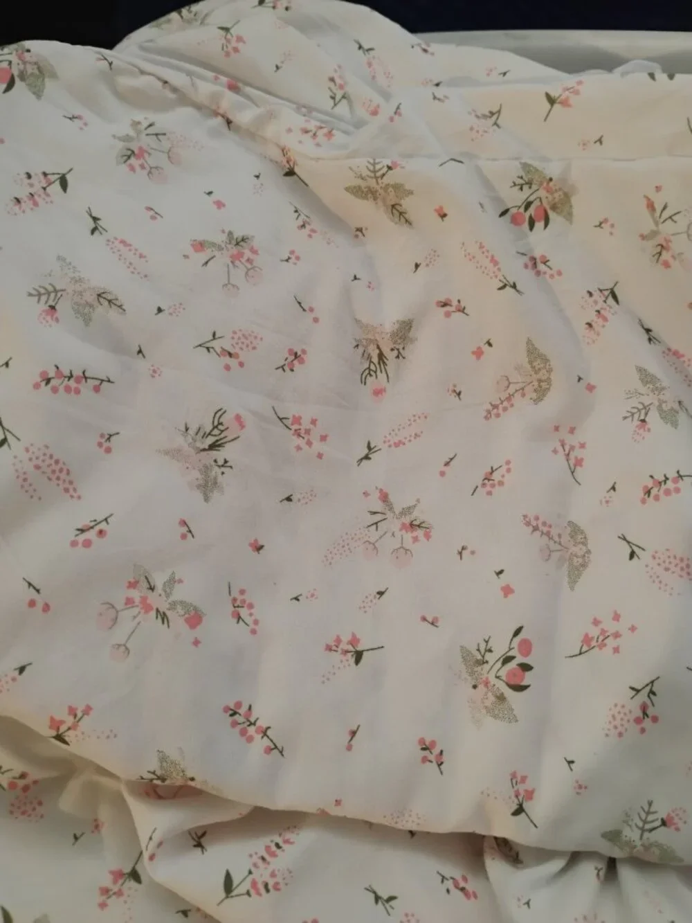 Pottery Barn Teen White Mattress Pad XL Twin & Pink floral Twin XL comforter EUC